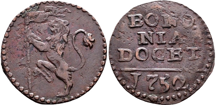 Benedict XIV 1752 Bologna Quattrino